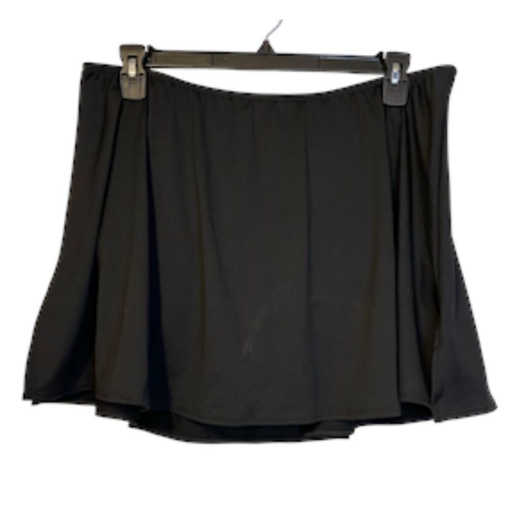 Black Women's One-Piece Swim Skirted Swimsuit